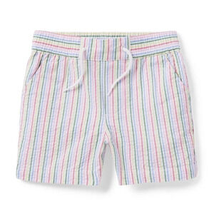 NWT Janie and Jack‎ shorts seersucker rainbow stripe size 6-12 months